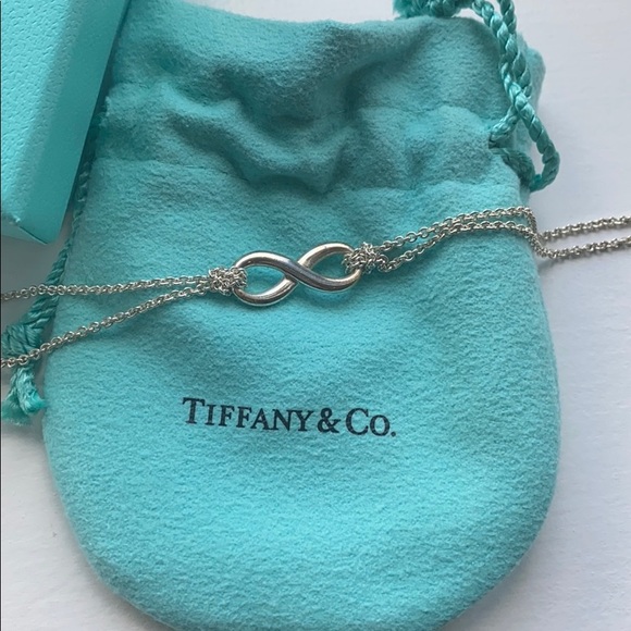Tiffany & Co. Infinity Necklace on a Double Chain - Picture 4 of 5